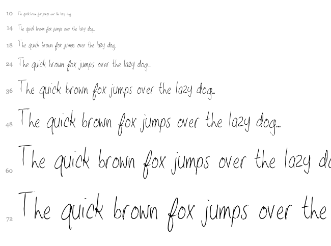 Shanty Hand font waterfall